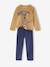 Pack of 2 Dino Velour Pyjamas for Boys caramel - vertbaudet enfant 