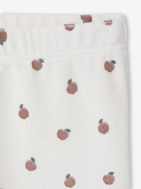 Pack of 2 Fruit Velour Pyjamas for Girls ecru - vertbaudet enfant 