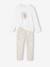 Pack of 2 Unicorn Velour Pyjamas for Girls ecru - vertbaudet enfant 