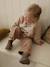Gilet bébé en maille grosse jauge beige chiné+vert sauge - vertbaudet enfant 