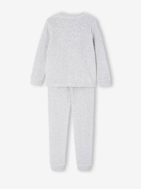 Velour Bear Pyjamas for Boys marl grey - vertbaudet enfant 