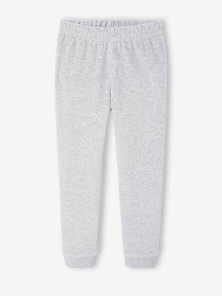 Velour Bear Pyjamas for Boys marl grey - vertbaudet enfant 