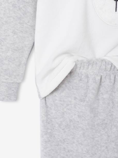 Velour Bear Pyjamas for Boys marl grey - vertbaudet enfant 
