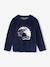Velour Pyjamas with Printed Rocket for Boys navy blue - vertbaudet enfant 