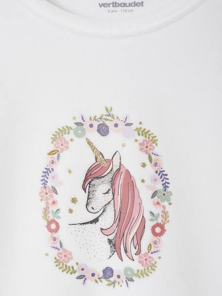 Pack of 2 Unicorn Velour Pyjamas for Girls ecru - vertbaudet enfant 