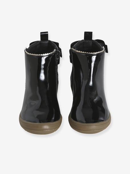 Boots with Zip for Girls, Designed for Autonomy black+brown - vertbaudet enfant 