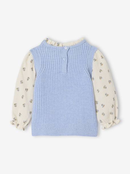 2-in-1 Jumper for Babies sky blue - vertbaudet enfant 