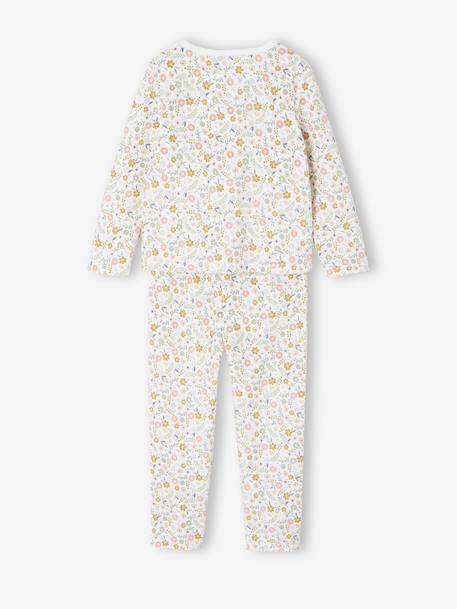 Pack of 2 Unicorn Velour Pyjamas for Girls ecru - vertbaudet enfant 