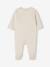 Pack of 3 Sleepsuits in Velour for Babies, BASICS cappuccino+rose - vertbaudet enfant 