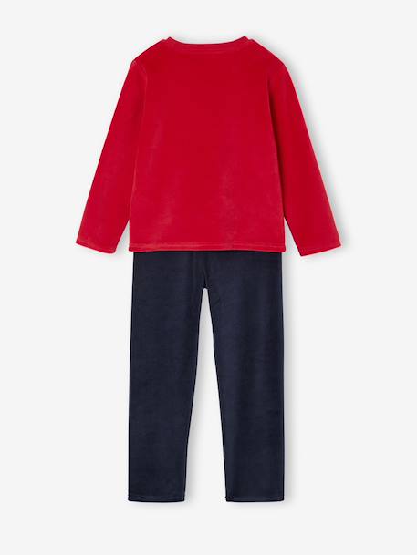 Pack of 2 'Police' Velour Pyjamas for Boys navy blue - vertbaudet enfant 