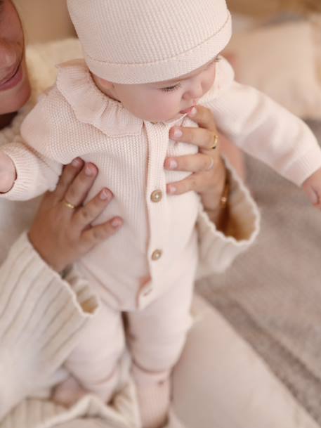 Newborn set sleepsuit and beanie rose - vertbaudet enfant 