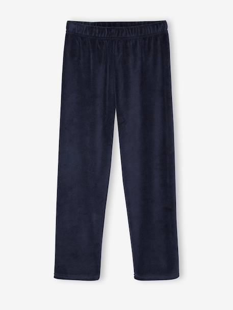Pack of 2 'Police' Velour Pyjamas for Boys navy blue - vertbaudet enfant 