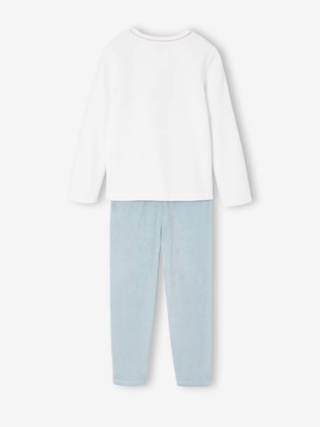 Lot de 2 pyjamas fille velours fleurs écru - vertbaudet enfant 