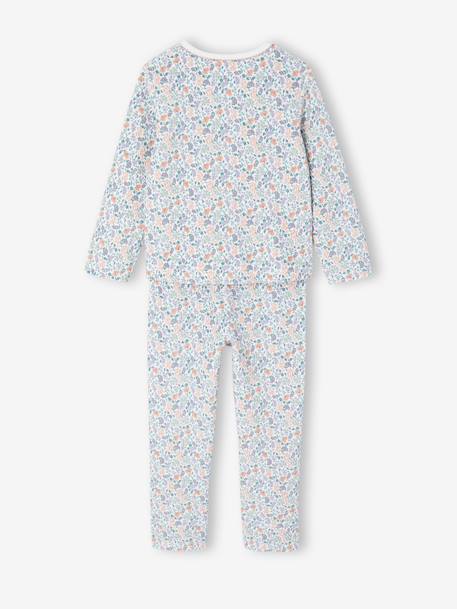 Pack of 2 Floral Velour Pyjamas for Girls ecru - vertbaudet enfant 