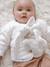 Veste bébé matelassée en velours + doudou coffret cadeau naissance écru - vertbaudet enfant 