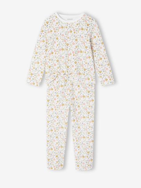 Pack of 2 Unicorn Velour Pyjamas for Girls ecru - vertbaudet enfant 
