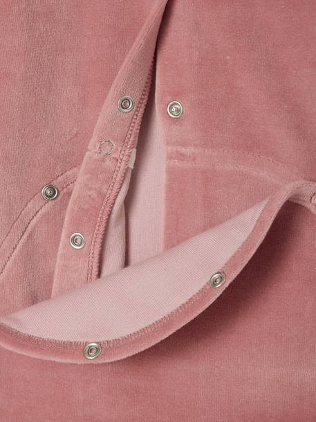 Lot de 3 pyjamas bébé mixtes en velours cappuccino+rose - vertbaudet enfant 