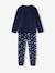Velour Pyjamas with Printed Rocket for Boys navy blue - vertbaudet enfant 