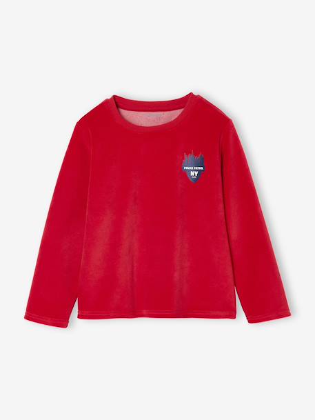 Pack of 2 'Police' Velour Pyjamas for Boys navy blue - vertbaudet enfant 