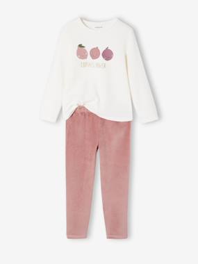 Fille-Lot de 2 pyjamas fille velours fruits 