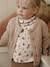 Gilet bébé en maille grosse jauge beige chiné+vert sauge - vertbaudet enfant 