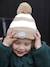 Striped Peruvian beanie, snood and mittens set for babies striped beige - vertbaudet enfant 