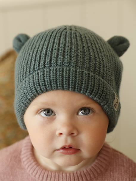 Beanie, Snood & Mittens Set for Babies green - vertbaudet enfant 