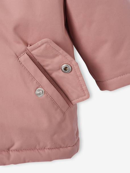 Parka + lightweight jacket 3-in-1 for babies old rose+olive - vertbaudet enfant 