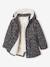 Romantic Hooded Parka for Girls green+navy blue - vertbaudet enfant 