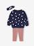 Ensemble bébé fille 3 pièces sweat + legging + bandeau personnalisable marine - vertbaudet enfant 