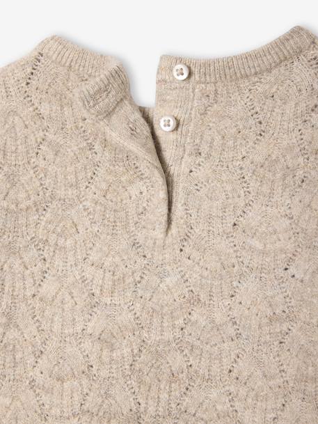 Fancy knit jumper for babies marl beige - vertbaudet enfant 