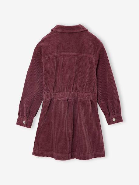 Corduroy Dress for Girls mauve - vertbaudet enfant 