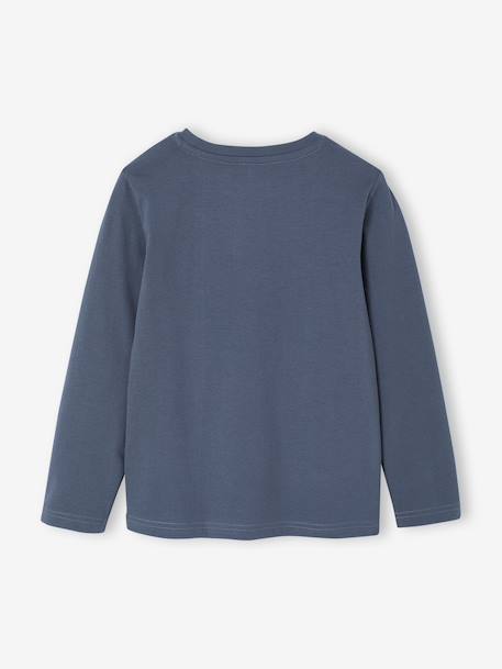 Top with Fun Motif for Boys ecru+marl grey+slate grey - vertbaudet enfant 