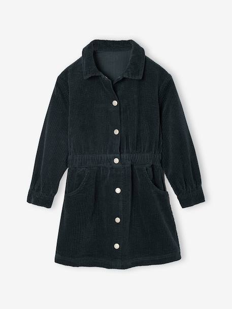 Robe en velours fille mauve+vert sapin - vertbaudet enfant 