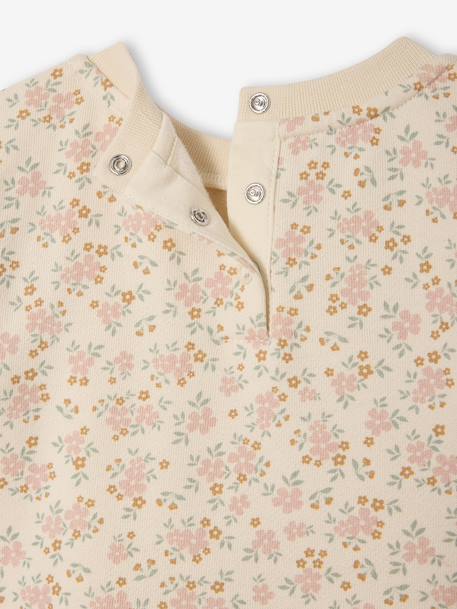 Two-fabric long-sleeved dress old rose - vertbaudet enfant 