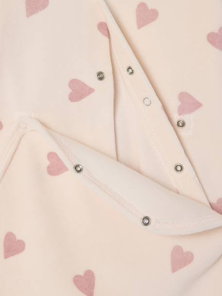 Pack of 2 Marie velvet sleepsuits soft lilac - vertbaudet enfant 
