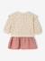 Two-fabric long-sleeved dress old rose - vertbaudet enfant 