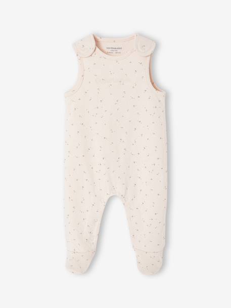 3-Piece Set for Newborns: Jumpsuit + Bodysuit + Comforter aqua green+rose - vertbaudet enfant 