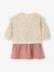 Two-fabric long-sleeved dress old rose - vertbaudet enfant 