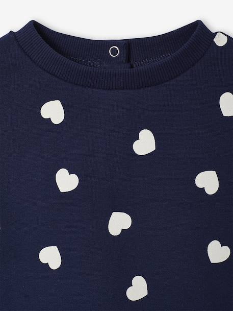 Ensemble bébé fille 3 pièces sweat + legging + bandeau personnalisable marine - vertbaudet enfant 