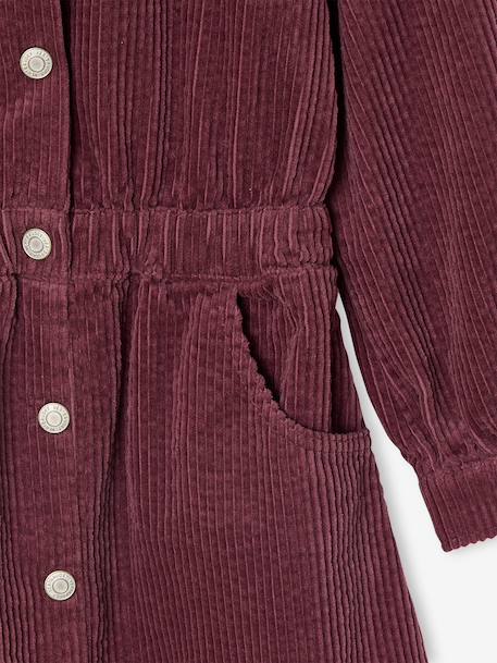 Corduroy Dress for Girls mauve - vertbaudet enfant 