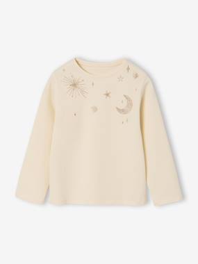 Tee-shirt fille étoiles brillantes - vertbaudet enfant Fille-Tee-shirt fille étoiles brillantes