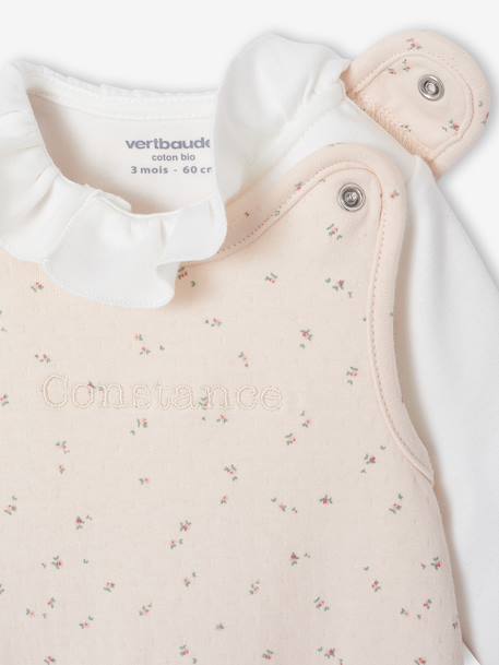 Ensemble 3 pièces naissance combinaison body doudou rose+vert d'eau - vertbaudet enfant 