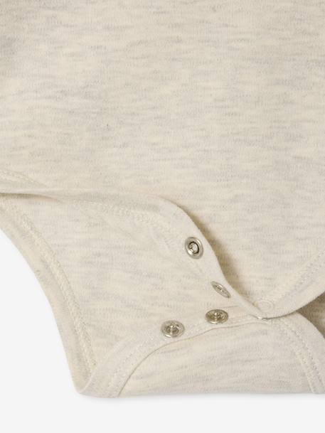 Pack of 3 Bodysuits with Cut-Away Shoulders, for Newborns marl beige - vertbaudet enfant 