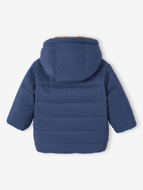 Reversible Hooded Lightweight Jacket for Girls navy blue - vertbaudet enfant 