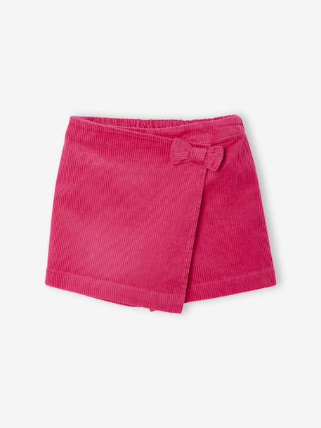 Girl's velvet skort fuchsia - vertbaudet enfant 