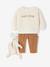 Baby sweatshirt + trouser + comforter set caramel - vertbaudet enfant 