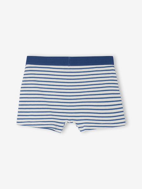 Pack of 5 Plain & Striped Boxer Shorts for Boys multicoloured - vertbaudet enfant 