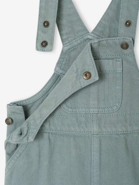 Dungarees in Pigment Dye Twill for Babies green - vertbaudet enfant 