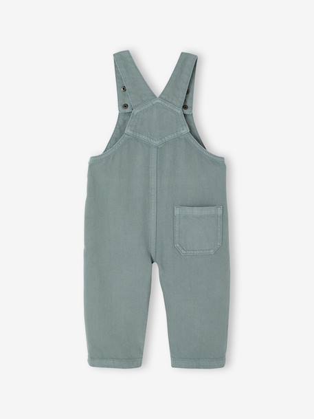 Dungarees in Pigment Dye Twill for Babies green - vertbaudet enfant 